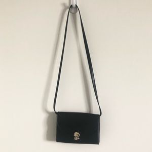 Single strap black faux leather UO going out purse